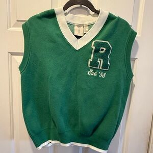 Reebok Green Sleeveless Sweater Vest, sz XS